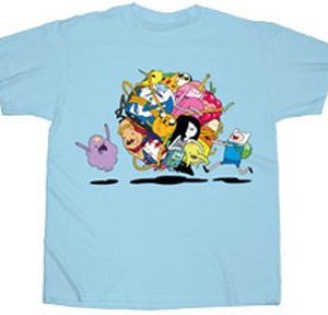 Adventure Time Group Roll T shirt lightblue