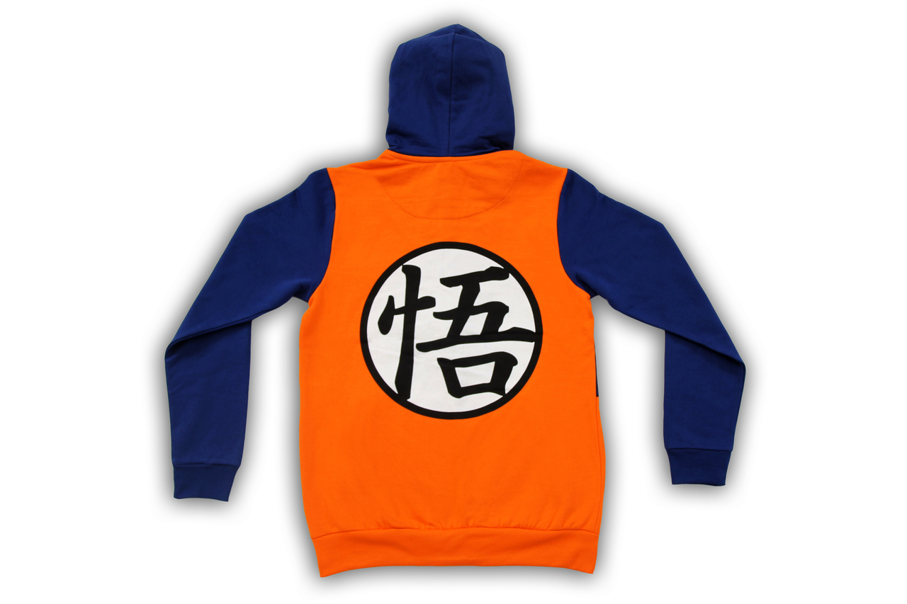 Dragon Ball Z Goku Symbol Costume Zip Up Hoodie Sweatshirt Back