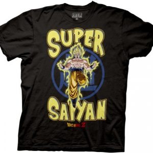 Dragonball Z Super Saiyan Yellow Text T Shirt