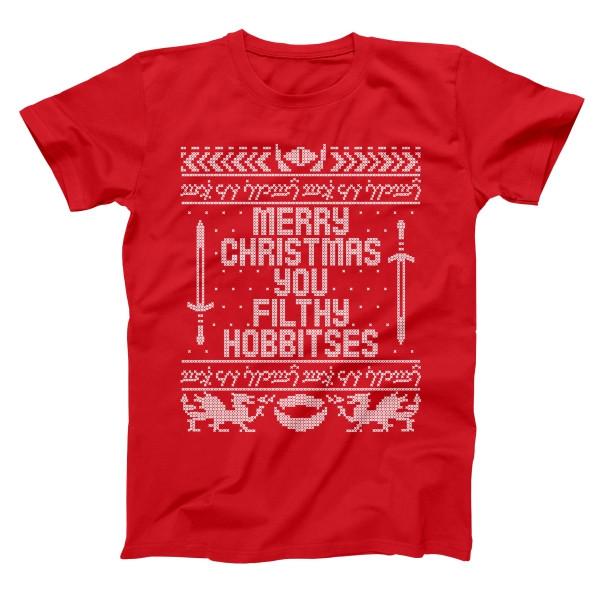 Merry Christmas You Filthy Hobbitses LOTR T Shirt