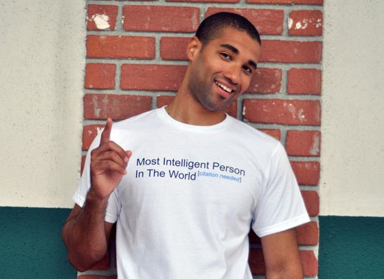 Most Intelligent Person in the World Citation Needed Wiki T Shirt Image2