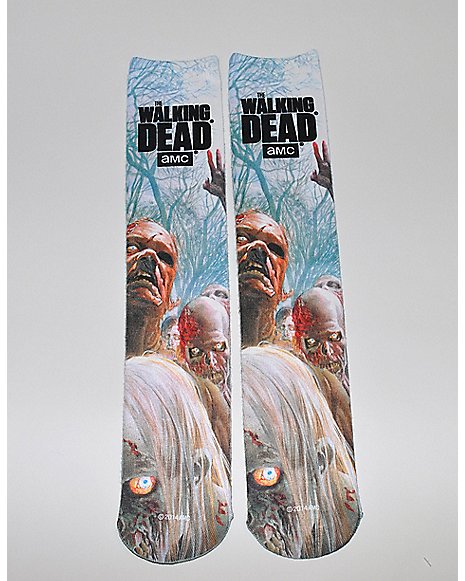 The Walking Dead Forest Zombie Knee High Socks Image2