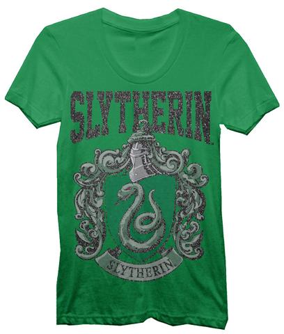 Harry Potter Slytherin House Juniors Green T shirt