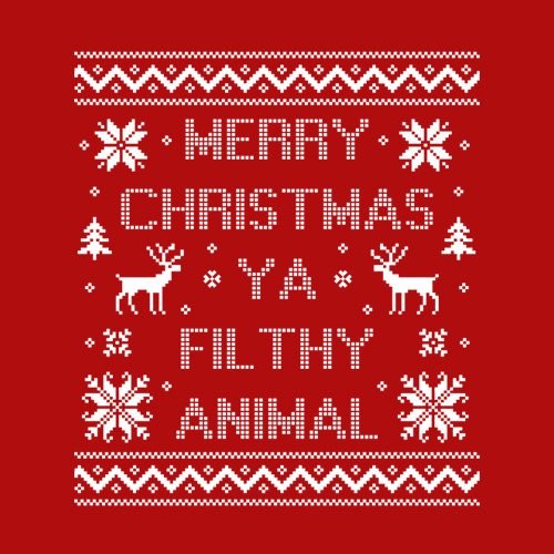 Merry Christmas Ya Filthy Animal T Shirt