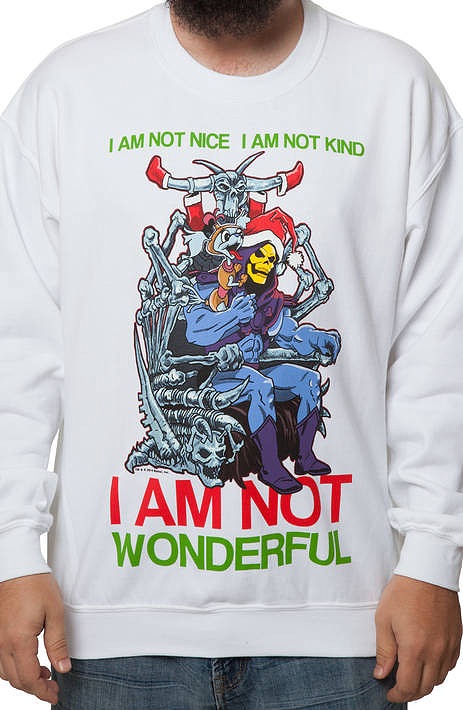 Skeletor Faux Ugly Christmas Sweater