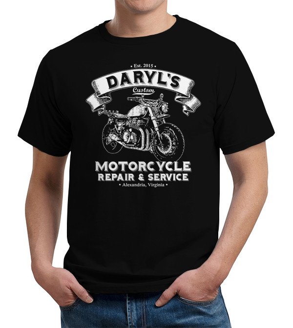 The Walking Dead Daryls Motorcycle Repair T Shirt Image2