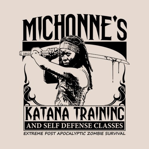 The Walking Dead Michonnes Katana Training T Shirt