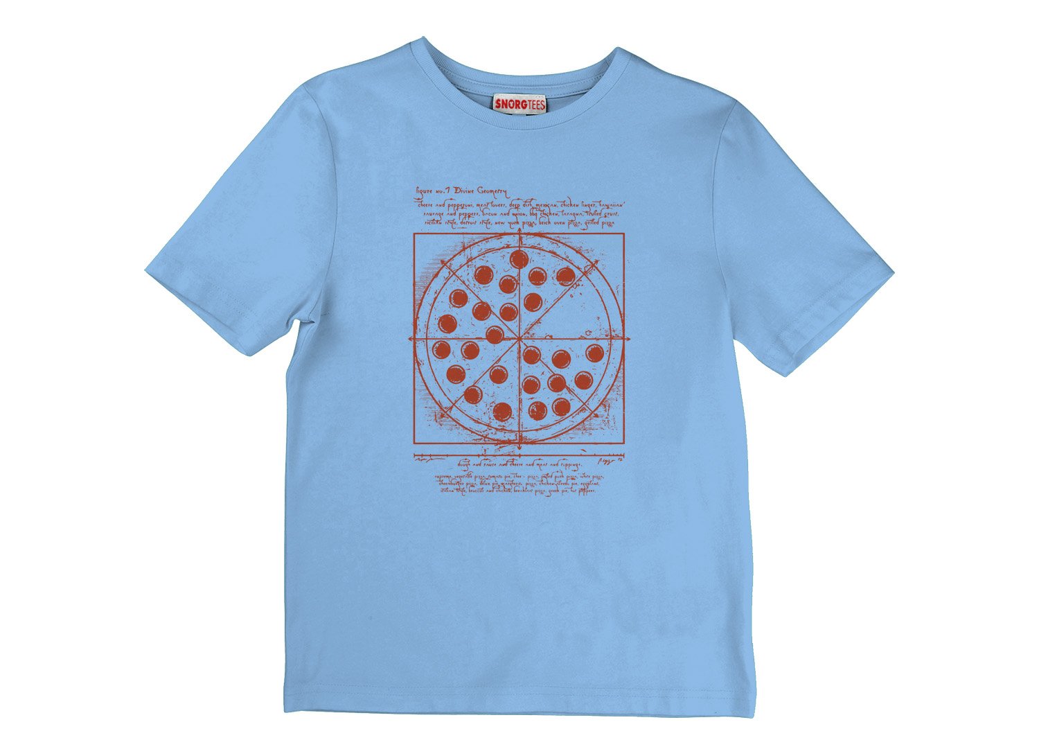 Vitruvian Pizza Spiderman T Shirt Image2