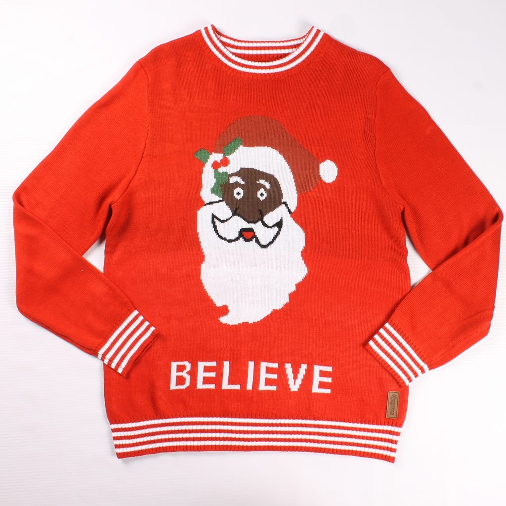 Black Santa Christmas Sweater