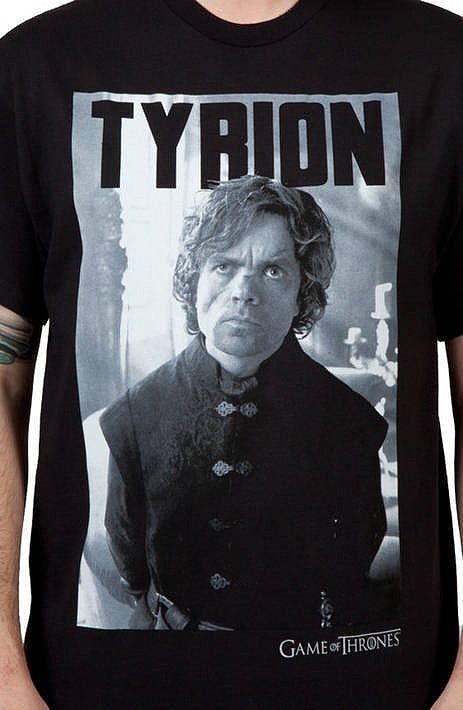 Game of Thrones Tyrion Lannister Black and White T Shirt