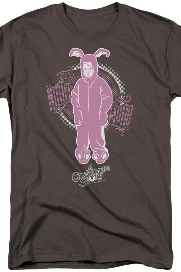 Pink Nightmare Bunny Suit Christmas Story T Shirt