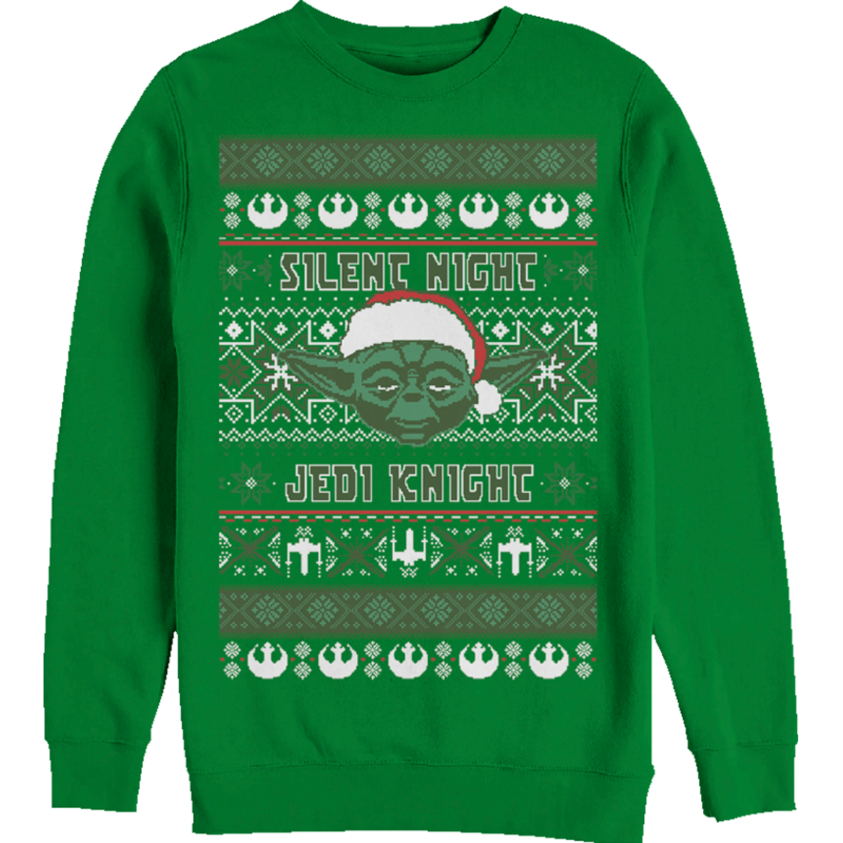 Silent Night Jedi Knight Star Wars Yoda Christmas Sweatshirt