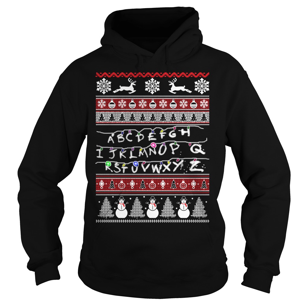 Stranger Things Ugly Christmas Sweater Lights Hoodie