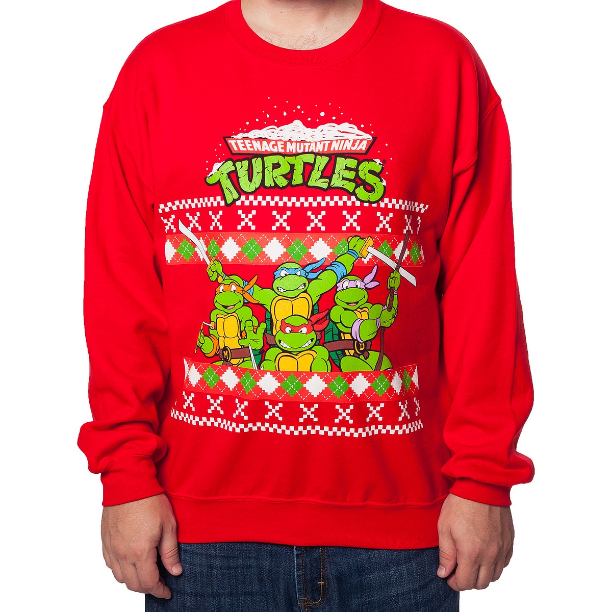 Teenage Mutant Ninja Turtles with Weapons Christmas Sweatshirt