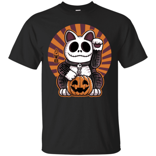 Halloween Maneki Neko Lucky Cat T Shirt