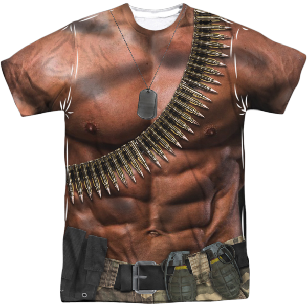 John Rambo Costume Sublimated T Shirt