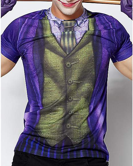 Joker Suit Sublimated Halloween Batman T Shirt Zoom