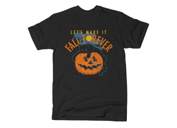 Fall Forever Cat Jack O Lantern T Shirt